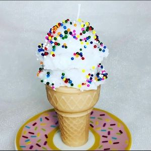 Candle In The Shape Of Ice Cream Cone